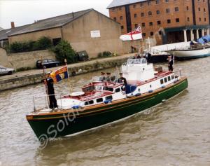 Framed colour photograph of Admirals Barge with Du