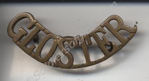 Brass shoulder title. GloucestershireRegiment. c.1
