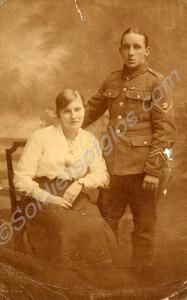 2088 Private Harry Parker with his wife. 2/6th Bat