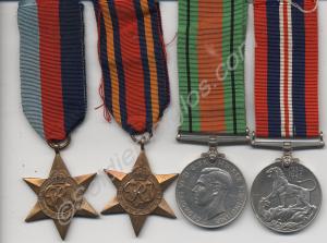Group of four medals; 1939-1945 Star, Burma Star,