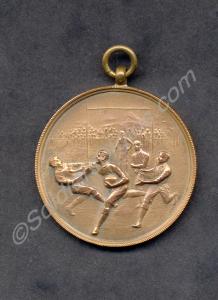Bronze Rugby medal. Alexandria vs. Cairo 1936.  Aw