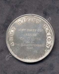 Army Rugby Cup Winner's Silver Medallion 1937-1938