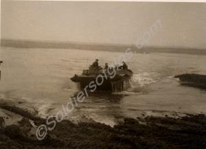 Buffalo amphibious vehicle crossing the River Ijs