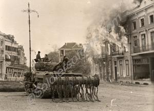 Sherman flail tank. Royal Engineers.  Arnhem. 13th