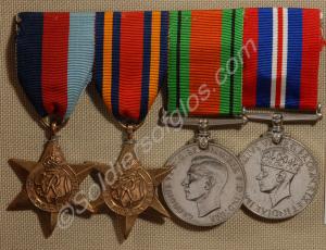 Group of four medals; 1939-1945 Star, Burma Star,