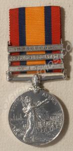 Queen's South Africa Medal with clasps for Natal,