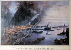 Framed Print 'The Withdrawal from Dunkirk 1940' Pu