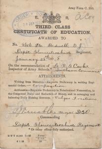 Third Class Certificate of Education awarded to 86