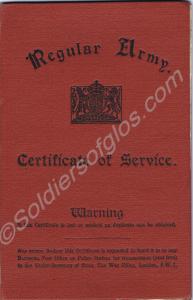 Regular Army Certificate of Service.  5172829 Priv
