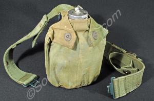 Waist belt 57 pattern (green), water bottle and ca