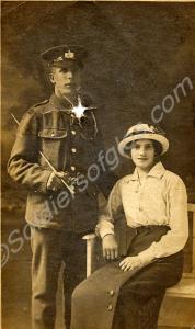Damaged portrait of Private Thomas Dodwell and his