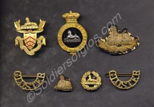 Officer's Gloucestershire Regimental badges. (1) P