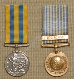 Korean War Medal and United Nations Korean War Med