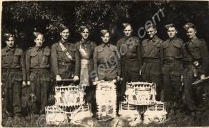 Corps of Drums of the Welch Regiment, c. 1940.