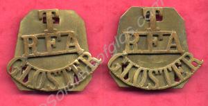 Pair of  brass shoulder titles. 1st South Midland