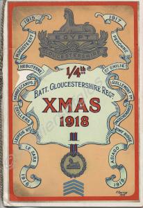 Christmas Card 1918.  Inside from Jack. 1/4th Batt