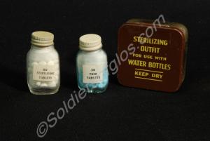 One tin of sterilizing outfit for use with water b