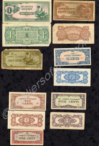 Japanese occupation of Burma currency. 111 notes i
