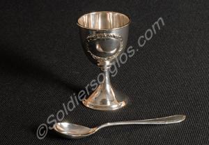Silver egg-cup and spoon for  'Best Baby Prize 192