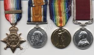 Group of medals;  1914 Star, British War Medal, Al