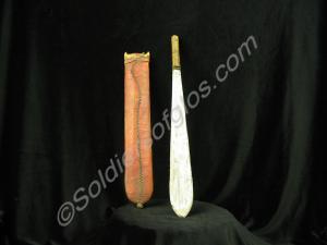 Kikuyu Simi (knife) with leather handle, in red le