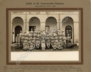 "Band 1st Bn. Gloucestershire Regiment. Wellington