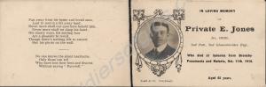"In Loving Memory" card dedicated to 19131 Private