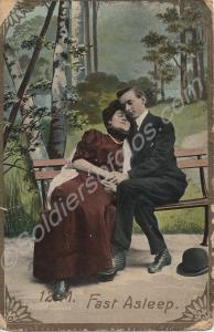 Postcard, "Fast Asleep", from Edgar to Florrie. 19