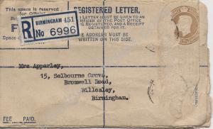 Registered envelope, Reg. No. 6996 addressed to Mr