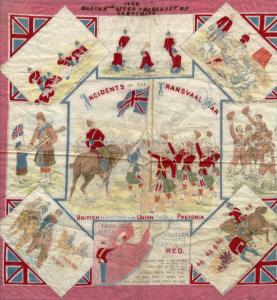 Cotton handkerchief with coloured illustrations de