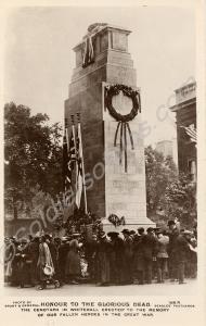 Postcard of the Cenotaph in Whitehall, London, 'Ho