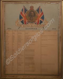 Roll of Honour for the village of Randwick, Glouce