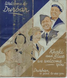 Map  - 'Welcome to Durban' c. 1939-1945.