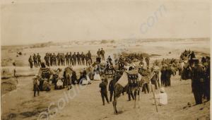 Soldiers, wives and camels. 1st Battalion, The Glo