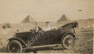 Driver with car. 1st Battalion, The Gloucestershir