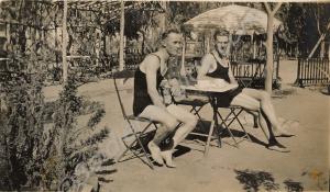 Relaxing by the pool. 1st Battalion, The Glouceste