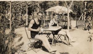 Relaxing by the pool. 1st Battalion, The Glouceste