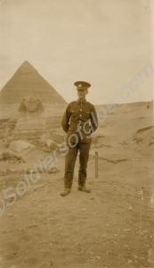 Soldier at the Pyramids. 1st Battalion,The Glouces