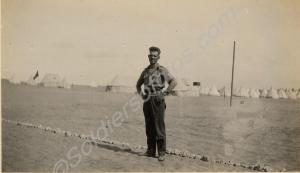 Soldier in camp. 1st Battalion, The Gloucestershir