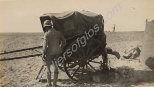 Soldier with carriage. 1st Battalion, The Gloucest