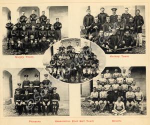 Rugby team, hockey team, Association Football team