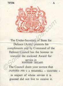 Notification of the award of the General Service M