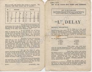 Instructions for booby trap device - 'L' delayed a