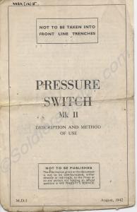 Instructions for booby trap device - Pressure swit