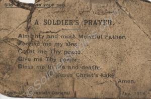 A Soldier's Prayer. August 1914. Property of  202