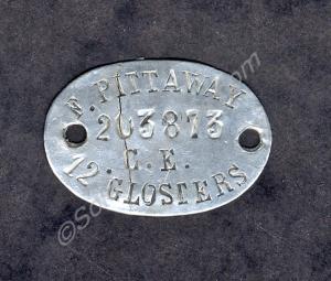 Identity disc belonging to 203873 Private Frederic