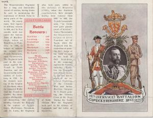 Folding card calendar with illustration and histor