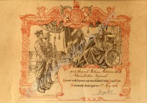 Honourable Discharge Scroll. 7024 Sergeant William