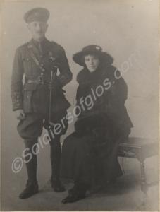 Captain Francis Hart Toop wearing his DSO,  togeth