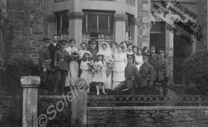 Wedding group photograph of Second Lieutenant Fran